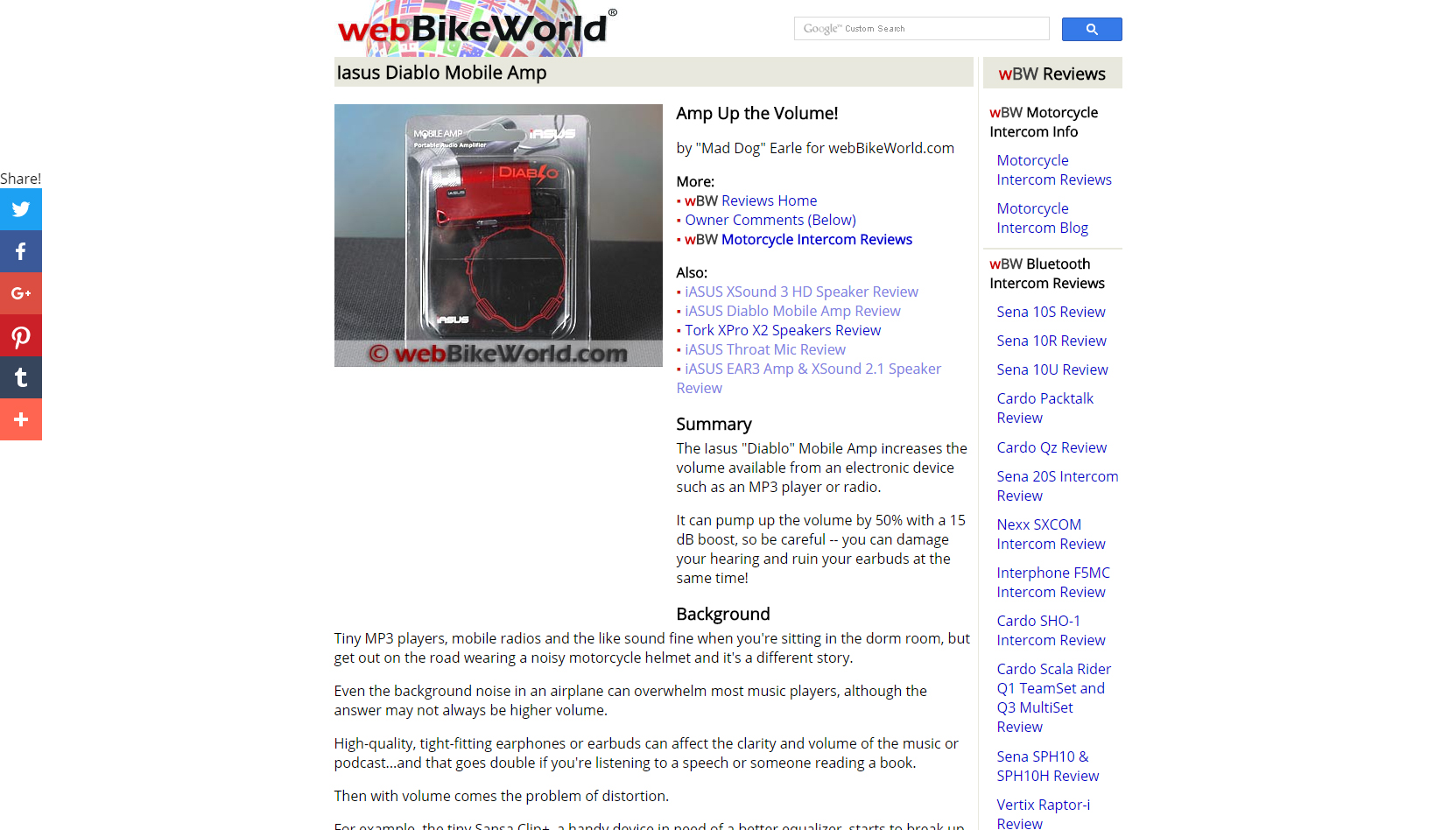 Diablo Mobile Amp on webBIKEWORLD
