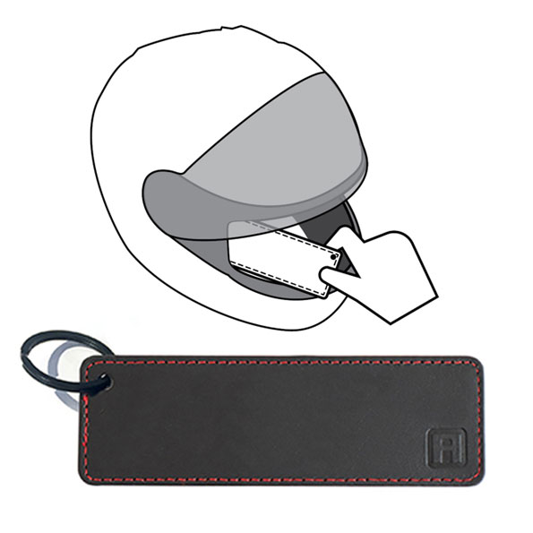 ear unfolding stick tab keychain for helmets