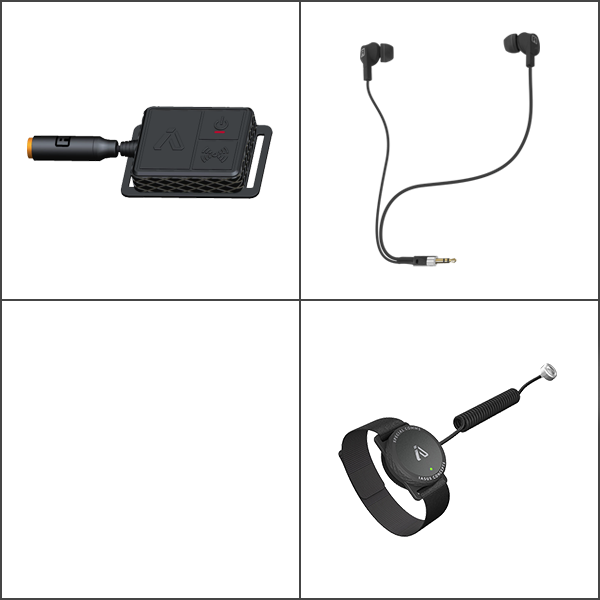iasus concepts cycling throat mic package with earbuds and finger ptt button