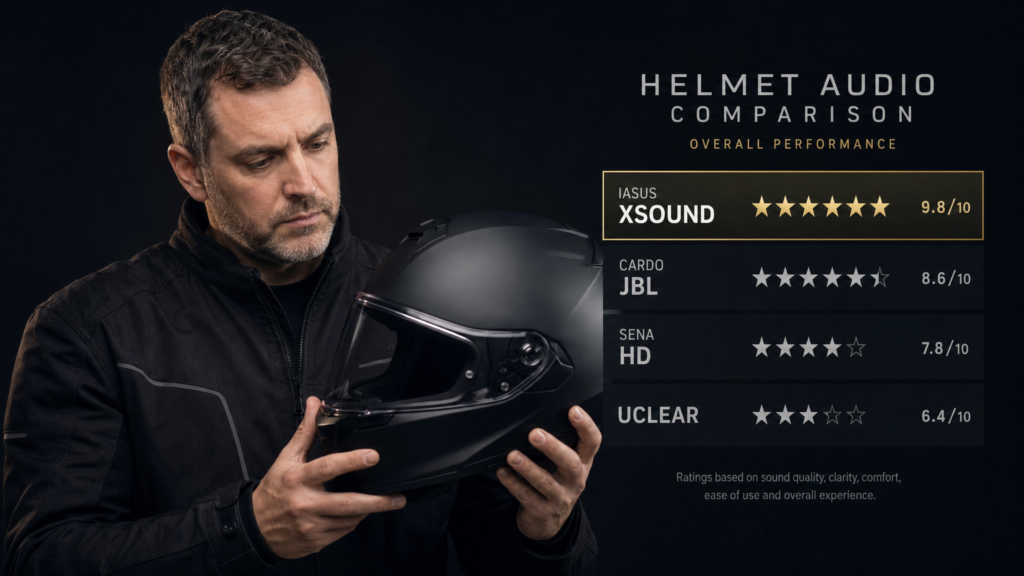 IASUS helmet speakers comparison featured image